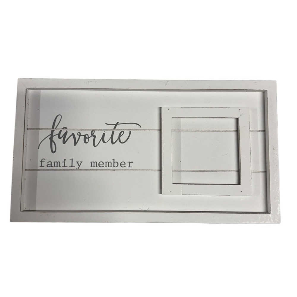 Mud‎ Pie Favorite Family Member Picture Frame Distressed Wood Photo Display